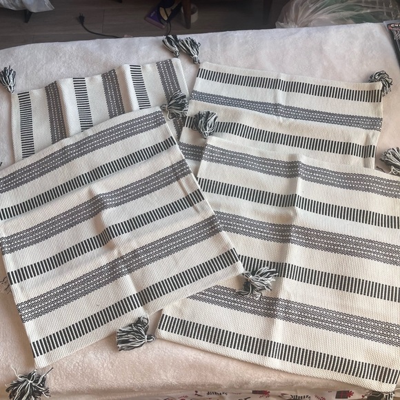 Boho‎ Throw Pillow Covers Decorative Pillow Cases 20 X 20 Inches Set Of 4 Cotton - Picture 3 of 5